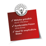 MAXXMEE Akku-Vibrationsmopp mit Sprühfunktion – mühelos gründlich, kabellos, ideal für empfindliche Böden, komfortables Putzen ohne Eimer.