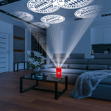 FC Bayern München LED-Echtwachskerze mit rotierender FCB-Logo-Projektion, drei Geschwindigkeitsstufen und Timerfunktion.