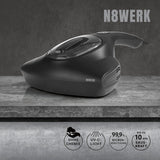 N8WERK Milbensauger Midnight Black Edition mit HEPA-Filter, UV-C-Licht, 10 kPa Saugleistung zur effektiven Milbenentfernung.