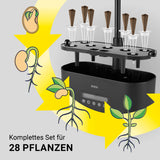 N8WERK Pflanzenanzuchtstation Ersatzset für 28 Pflanzen mit 28 Pflanzschwämmen und Samentöpfen für optimale Keimung und Wurzelbildung.
