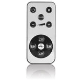 Fernbedienung für BVB LED-Echtwachskerze mit rotierender BVB-Logo-Projektion, Timer und Geschwindigkeitsstufen Steuerung.