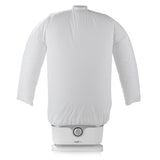 MAXXMEE Bügler für Hemden & Blusen in Weiß/Silber, trocknet und bügelt Hemden, Blusen und Pullover schonend in einem Schritt.