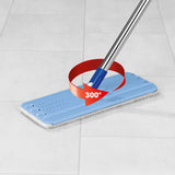 CLEANmaxx Komfort-Mopp Smart blau mit flexiblem Wischkopf 300° für gründliches Reinigen auf diversen Böden.
