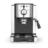 BEEM ESPRESSO-PERFECT Espresso-Siebträgermaschine mit 20 bar Pumpe, Milchschaumdüse und abnehmbarem Wassertank.