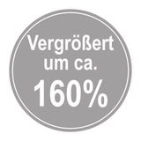 EASYmaxx Vergrößerungsbrille - Schwarz, vergrößert um ca. 160%, leicht, komfortabel, passt über normale Brillen, mit Aufbewahrungsbeutel.