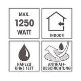GOURMETmaxx Tischgrill rauchfrei schwarz/kupfer mit 1250 Watt, Indoor-Nutzung, fettarm, Antihaftbeschichtung für einfache Reinigung.