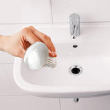 Abfluss-Fee Waschbecken 1x Verschlussstopfen & 5x Duftstein Zitrone/Apfel verhindert Verstopfungen und schlechte Gerüche im Abfluss.