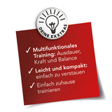 MAXXMEE Multitrainer Rotation Disk mit Expanderbändern 25 cm schwarz für multifunktionales Training, Kraft, Balance, leicht und kompakt.