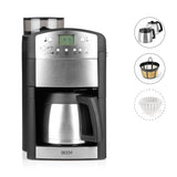 FRESH-AROMA-PERFECT Filterkaffeemaschine mit Mahlwerk Duo mit Glas- und Isolierkanne sowie 24h-Timer und Präzisionsmahlgrad.