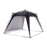 Where Tomorrow - Pop up Pavillon - Faltpavillon - 10 Sek. Quick-up-Aufbau in Schwarz mit wetterfestem Material und Seitenwand.