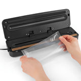 N8WERK Vakuumiergerät Vakuumierer mit universal Beutel 30cm zum luftdichten Verschließen und Einfrieren von Lebensmitteln.