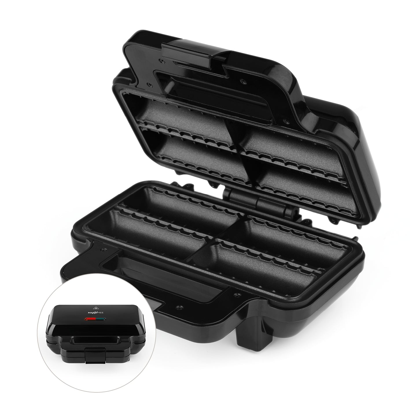 MAXXMEE Teigtaschen-Grill für 4 Teigtaschen - schwarz – TV-Werbung ... MAXXMEE Teigtaschen-Grill für 4 Teigtaschen - schwarz – TV-Werbung ...