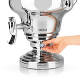 BEEM ROYAL+ Samowar - 15 L elektrischer Edelstahl-Samowar mit Dispenser und Temperaturregler für Tee und Wasser.