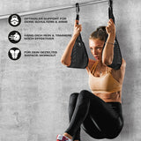 FitEngine Bauchtrainingsschlaufen mit Karabinerhaken für effektives Sixpack-Training mit optimalem Support für Schultern und Arme.