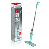 CLEANmaxx Spray-Mopp - 400 ml Wassertank, türkis mit Sprühfunktion, Tropf-Stopp und Mikrofaser-Wischtuch für einfache Bodenreinigung.