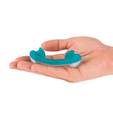 bruXane 2go - Zahnschiene mit Biofeedback gegen Zähneknirschen in türkis, handlich und schmerzlindernd bei Knirschaktivität.