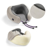 VITALmaxx Massagekissen Nacken 3V anthrazit/grau, weich, kabellos, mit 2 Vibrationsstufen zur individuellen Entspannung auf Reisen.