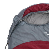 Where Tomorrow Camping Schlafsack Classic Mumienschlafsack mit Tasche, wasserabweisend, warm, 230 x 80 x 55 cm, weinrot