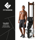 FitEngine Wasser-Rudergerät Smart | braun mit Wasserwiderstand für realistisches Rudern und full-body-workout im Home-Gym.