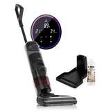 N8WERK Saugwischer Smart Clean 3in1 mit LED-Display, kabellos, blauer HEPA-Filter, Universal-Bodenreiniger 500ml inklusive.