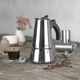 BEEM ESPRESSOMAKER - Espressokocher aus Edelstahl für 6 Tassen, geeignet für alle Herdarten inkl. Induktion.