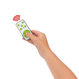 Borussia Mönchengladbach LED-Echtwachskerze mit rotierender Logo-Projektion, Fernbedienung für 3 Geschwindigkeitsstufen und Timerfunktion.