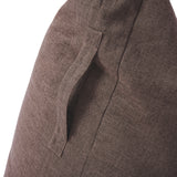 LUMALAND Sitzsack Interior Line braun, dreieckiger Komfort-Sitzsack mit 370l Füllung, 150 x 100 x 100 cm, Leinen-Look, weich und langlebig.