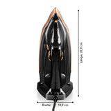 MAXXMEE Dampfbügeleisen mit Tropfstopp-, Antikalk- und Selbstreinigungsfunktion, Kabellos, Keramiksohle, 32,9x13,9 cm.