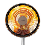 Hoberg Infrarot-Heizstrahler mit Standfuß, Carbon-Infrarot-Heizelement und verstellbarem Lampenkopf, warm und geruchlos.