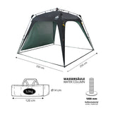 Where Tomorrow - Pop up Pavillon - Faltpavillon - 10 Sek. Quick-up-Aufbau - Schwarz, wetterfest, 250x250 cm, inkl. Tragetasche