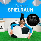 LUMALAND Luxury Fußball Sitzsack - Hochwertiges, atmungsaktives Fußballsitzkissen, passt sich flexibel der Körperform an.