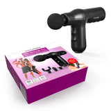 VITALmaxx Mini-Massage Gun Smart Grip - schwarz mit ergonomischem Griff und 4 Aufsätzen für intensive Muskelmassage und Regeneration.