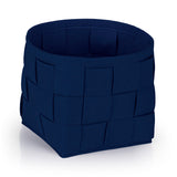 N8WERK Filz-Aufbewahrungskorb S Dunkelblau, moderner, faltbarer Korb aus strapazierfähigem Filz, platzsparend und bodenschonend.