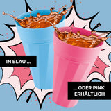 frats Trinkbecher 300ml - Selbstkühlend 3er-Set in Blau und Pink, doppelwandig, mit Kühlflüssigkeit, spülmaschinengeeignet.