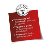 MAXXMEE Vibrationsgerät Training & Massage mit Shiatsu, Vibrationsfunktion und Fernbedienung für bequeme Fußmassage und Entspannung.