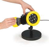 BVB LED-Motivstrahler mit abnehmbarem Gehäuse, rotierend, wetterbeständig, für Innen- und Außenprojektion des BVB-Logos.