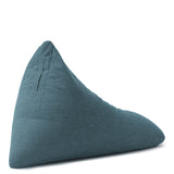 LUMALAND Sitzsack Interior Line - dreieckiger Sitzkissen Bean Bag in Aqua mit 370l Füllung und Leinenoptik für Indoor-Komfort.
