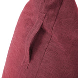 LUMALAND Sitzsack Interior Line rot, dreieckig, Leinen-Look, 370l Füllung, 150x100x100 cm, komfortables Indoor-Sitzkissen.