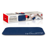 EASYmaxx Badematte Wellness 40x60 cm blau mit extra saugfähigem Material und rutschfester Unterseite für sicheren Halt im Bad.