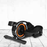 MAXXMEE Ellipsentrainer - 8 Stufen für individuelles Trainingsniveau, schwarzer Ellipsentrainer für Bauch-Beine-Po-Training im Sitzen.