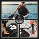 FitEngine Trip SUP-Board Set (Allrounder) - 12'- mit Kajaksitz, Pumpe und sicherem Handling für flexibles SUP-Workout