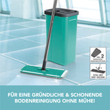CLEANmaxx Komfort-Mopp mit 2 Kammer-System 5,7l türkis mit Eimer, Auswring-Mechanismus und bodenschonender Reinigung.