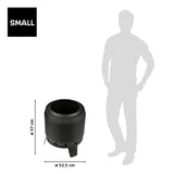 LANDMANN Raucharmer Feuerkorb Ø 50 cm rund schwarz, wetterfest, doppelwandig, mit 360° Luftzirkulation und stabilem Stand.