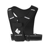 FitEngine Laufweste mit Handytasche, verstellbar, mit Reflektoren und Touch-Folie für Handy, ideal für In- und Outdoor-Workouts.