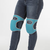 GARVIDA Knieschoner Memory Schaum mit Klettverschluss 2er-Set, blau, bequem, wasserabweisend, ideal für Garten und Heimwerken.