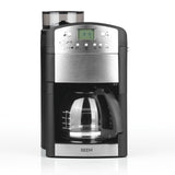 BEEM Kaffeemaschine Fresh-Aroma-Perfect Glas mit Präzisions-Kegelmahlwerk, 1,25 l Glaskanne und digitalem 24-Stunden-Timer.