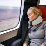 VITALmaxx Massagekissen Nacken 3V anthrazit/grau mit verstellbarer Intensität, ideal für Entspannung und Reisen, kabellos und weich.