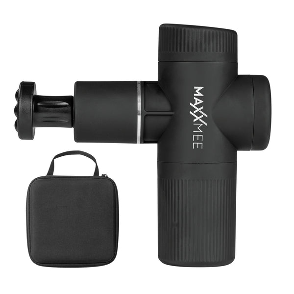 MAXXMEE Mini Massage Gun Pro - 6 Leistungsstufen mit integriertem Power-Boost - Schwarz