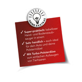 MAXXMEE Akku-Zyklon-Staubsauger Pet Star orange/silber mit kabellosem Hand- und Bodenstaubsauger und Turbo-Polsterdüse für Tierhaare.