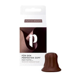 PONY PUFFIN Chocolate Schokobraun, Styling Tool für mehr Volumen und Halt bei braunem Haar, unsichtbar im Zopf.